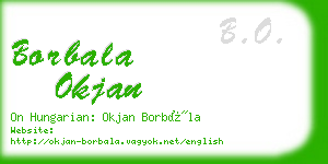 borbala okjan business card